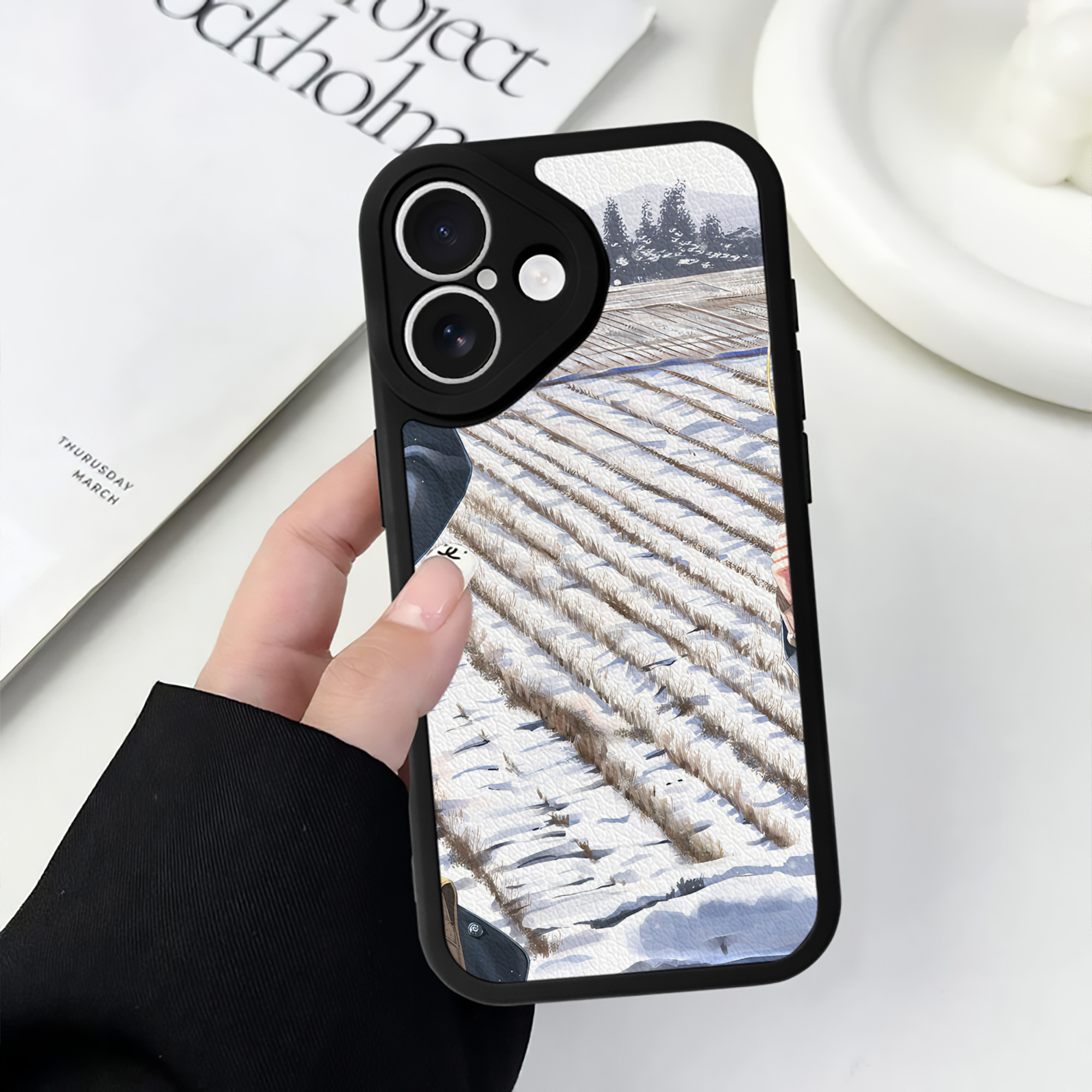 （画像用） ハイキュー!! Haikyu!! 【iPhone 16シリーズ対応】シリコンスマホケース（レザー調） 材質：シリコン